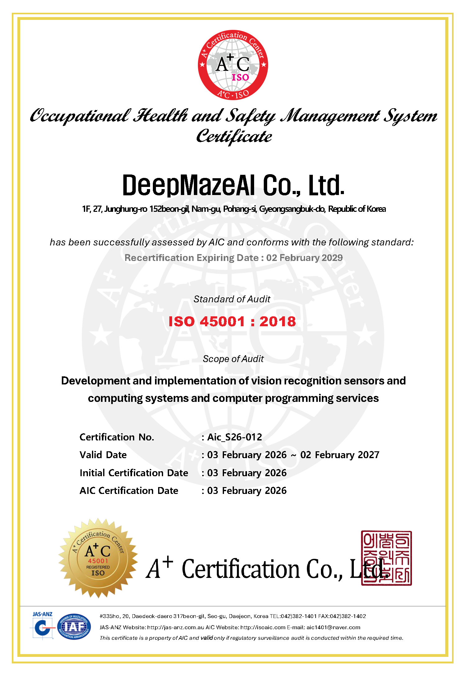 Occupational Health & Safety